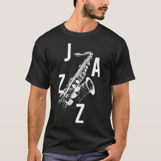 T-shirt Logo de saxophone de jazz