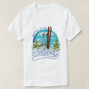 T-shirt Logo de ski à Salzbourg en Autriche.