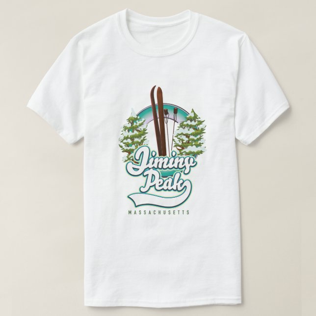 T-shirt logo de ski de jiminy peak massachusetts (Design devant)