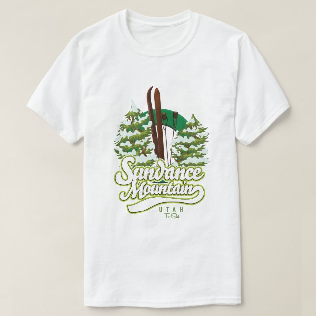 T-shirt logo de ski de Sundance Mountain Utah (Design devant)