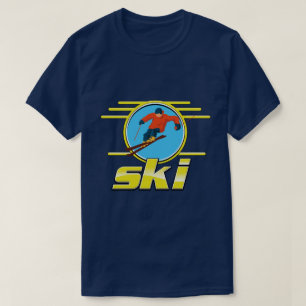 T-shirt Logo de ski des années 90