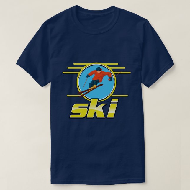 T-shirt Logo de ski des années 90 (Design devant)