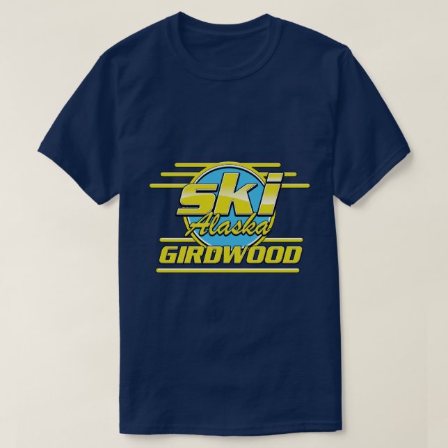 T-shirt Logo de ski Girdwood Alaska 80s (Design devant)