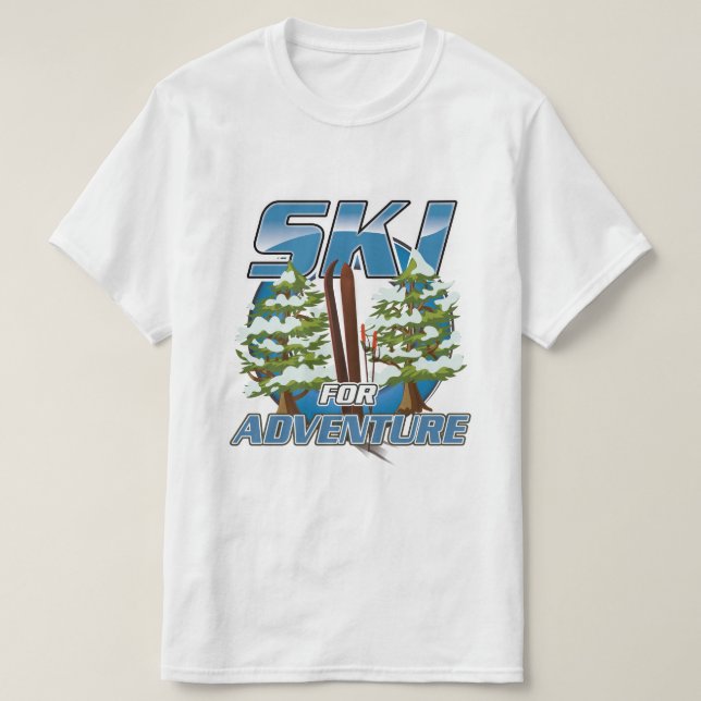 T-shirt Logo de ski pour voyage d'aventure (Design devant)