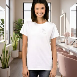 T-shirt Logo de studio de maquillage avec nom d'employé en