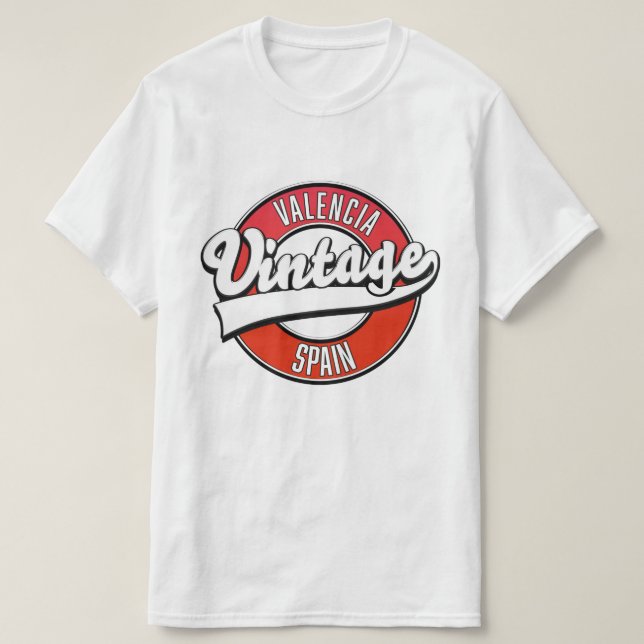 T-shirt logo de style rétro espagnol valencia (Design devant)