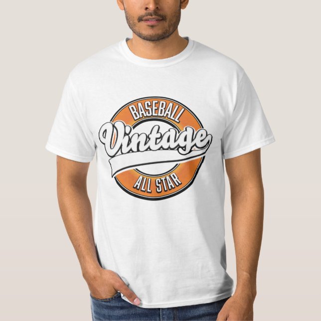 T-shirt Logo de style vintage baseball. (Devant)