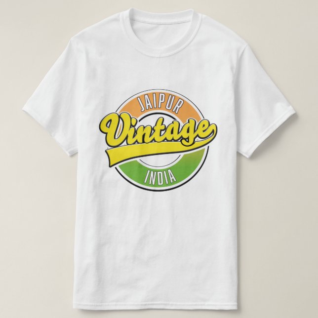 T-shirt logo de style vintage de Jaipur (Design devant)