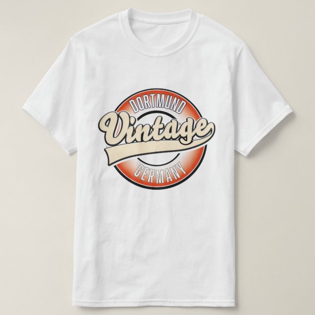 T-shirt Logo de style vintage Dortmund, (Design devant)