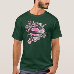 T-shirt Logo de Supergirl avec des roses