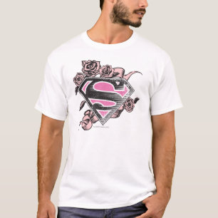 T-shirt Logo de Supergirl avec des roses