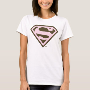 T-shirt Logo de Supergirl Pink and Brown