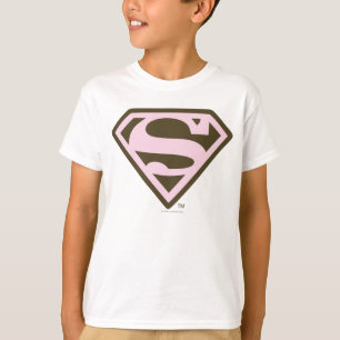 T-shirt Logo de Supergirl Pink and Brown