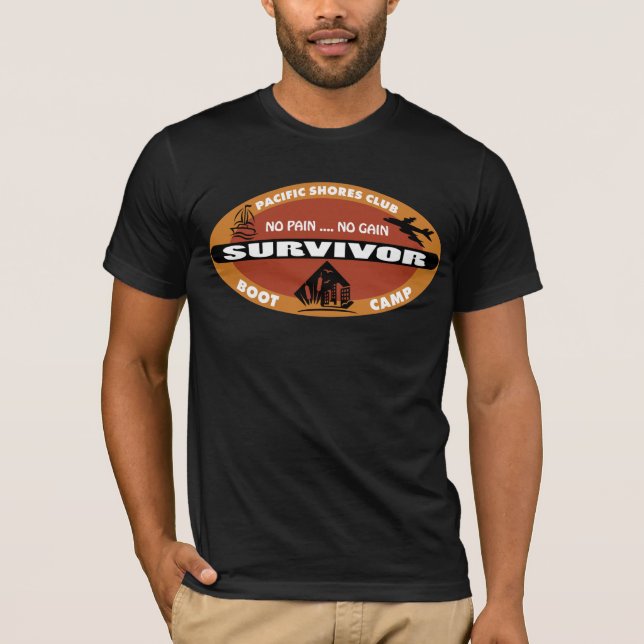 T-shirt Logo de survivant de Bootcamp de Jin (Devant)