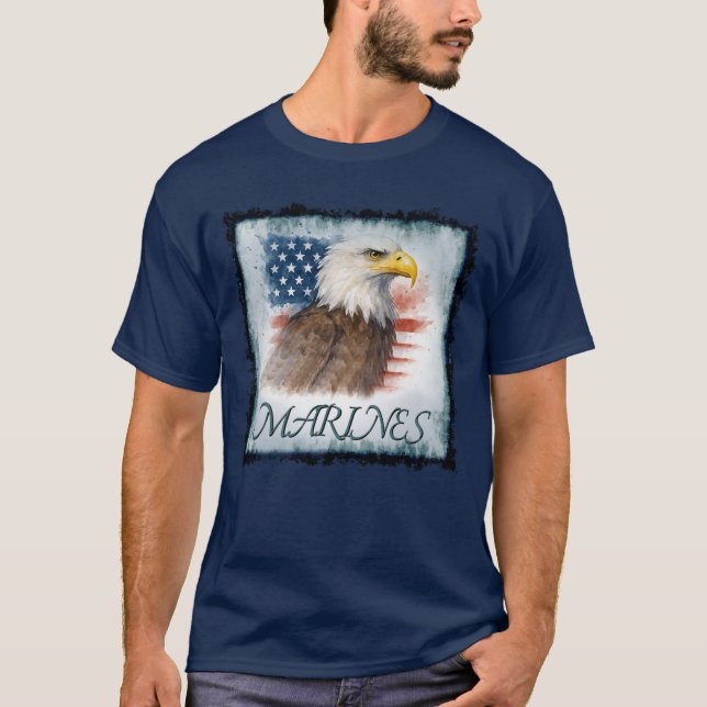 T-shirt Logo de vétéran du Corps des Marines (Devant)