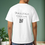 T-shirt Logo de votre entreprise longue durée QR Code Scan<br><div class="desc">Faites la promotion de votre entreprise avec ce t-shirt élégant,  avec logo personnalisé,  QR Code & texte. Ajoutez facilement vos détails en cliquant sur l'option "personnaliser".</div>