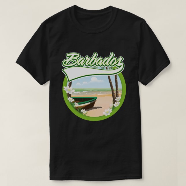 T-shirt logo de voyage à la Barbade (Design devant)