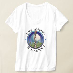T-shirt logo de voyage de l'Alaska
