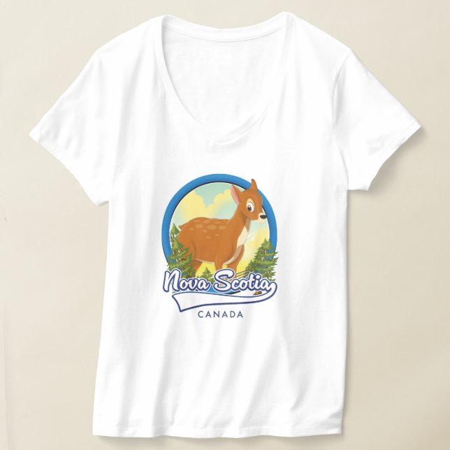 T-shirt Logo de voyage de Nouvelle-Écosse Canada (Poser)