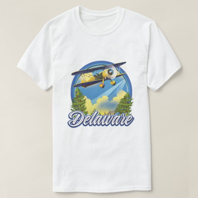 T-shirt Logo de voyage du Delaware (Design devant)