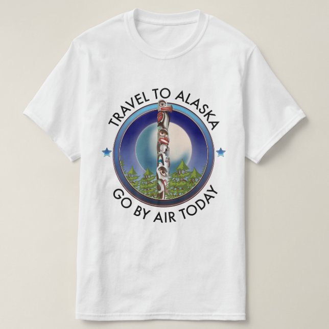 T-shirt logo de voyage en Alaska (Design devant)