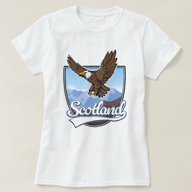 T-shirt logo de voyage en Écosse (Design devant)