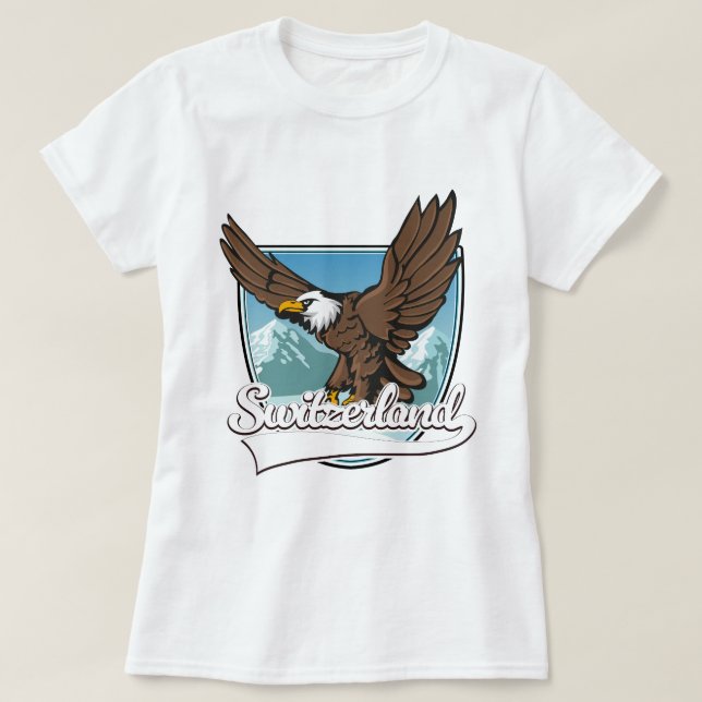 T-shirt Logo de voyage en Suisse (Design devant)