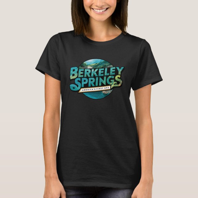 T-shirt Logo de voyage illustré de Berkeley Springs (Devant)