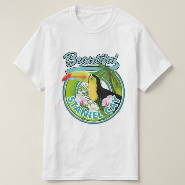 T-shirt Logo de voyage Staniel Cay (Design devant)