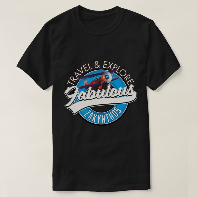 T-shirt Logo de Zakynthos dans un beau style rétro. (Design devant)