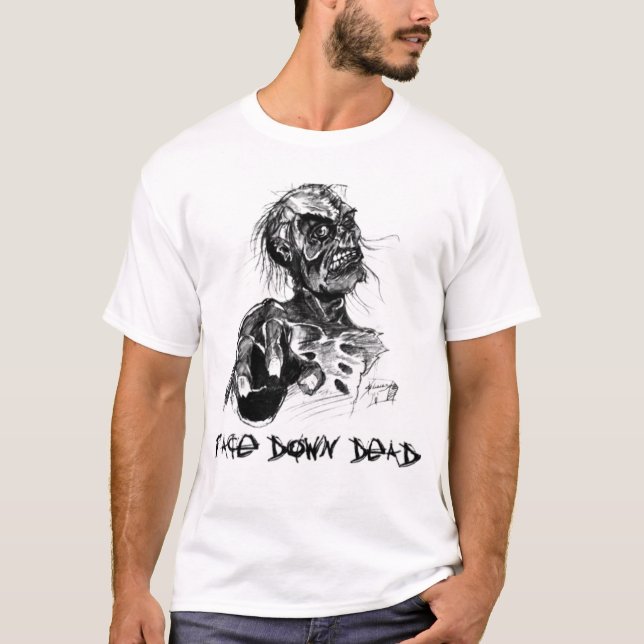 T-shirt Logo de zombi de FDD B&W (Devant)