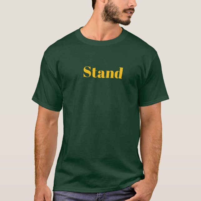 T-shirt Logo debout forêt verte coton hommes   (Devant)