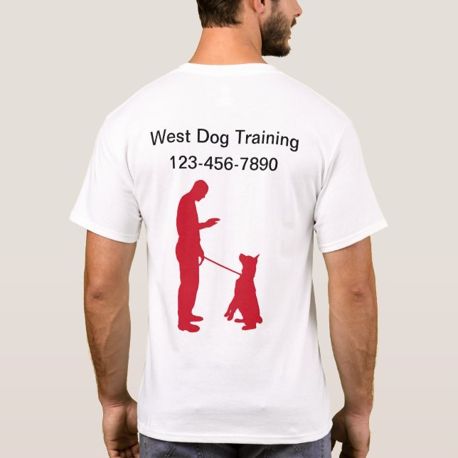 T-shirt Logo d'entraînement de chien Chemises de travail d (Dos)