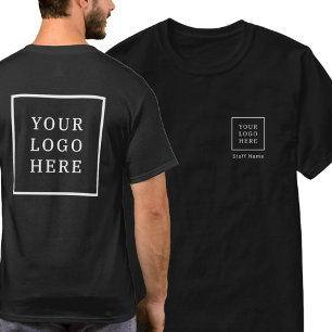 T-shirt Logo d'entreprise (avant et arrière) Nom du person