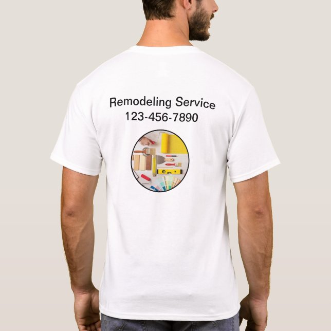 T-shirt Logo d'entreprise Construction Double Côté Chemise (Dos)