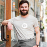 T-shirt Logo d'entreprise | Employé Entreprise Marquée<br><div class="desc">Un design d'entreprise élégant et minimal avec un logo et des détails d'entreprise. Idéal pour tous types d'occasions d'affaires ! Faites de cet article votre propre en ajoutant votre texte. Pour accéder aux outils de montage avancés, allez à "Personnaliser ce modèle" et cliquez sur "Détails", faites défiler et appuyez sur...</div>