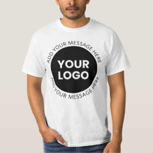 T-shirt Logo d'entreprise et texte modifiable blanc et noi