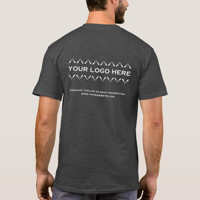 T-shirt Logo d'entreprise Heather Grey (Dos)