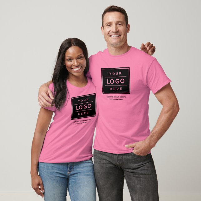 T-shirt Logo d'entreprise rose Promo (Unisexe)