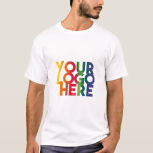 T-shirt Logo d'entreprise simple blanc