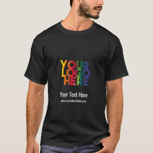T-shirt Logo d'entreprise simple en noir