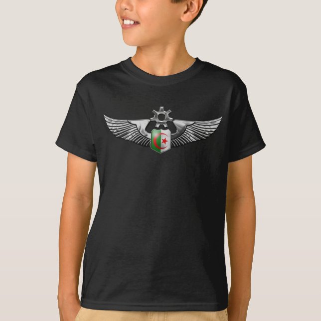 T-shirt Logo des ailes d'argent de l'armée de l'air algéri (Devant)