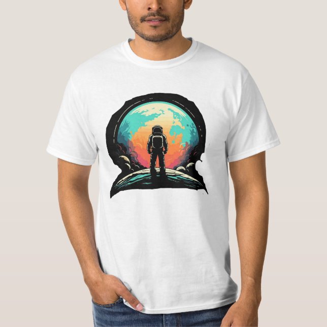 T-shirt Logo des astronautes du monde spatial (Devant)