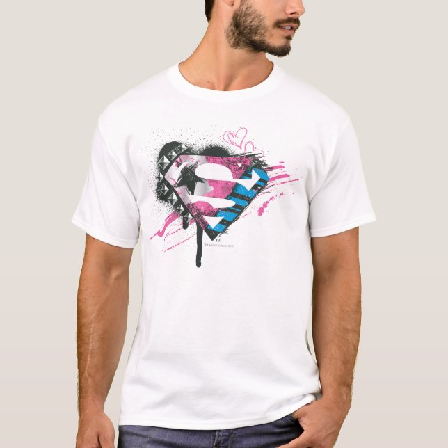 T-shirt Logo des Coeurs Supergirl (Devant)
