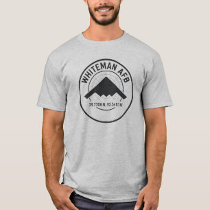 T-shirt Logo des coordonnées de la carte aérienne Whiteman