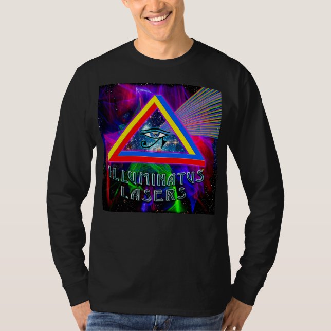 T-shirt Logo des lasers Illuminatus à long feuillage (Devant)