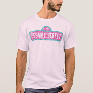 T-shirt Logo des signes rose sésame Street