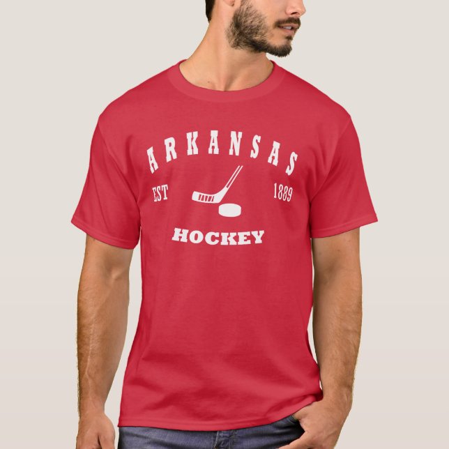 T-shirt Logo d'hockey de l'Arkansas rétro (Devant)