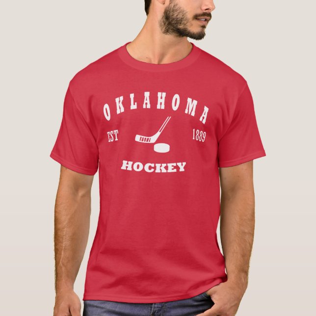 T-shirt Logo d'hockey de l'Oklahoma rétro (Devant)