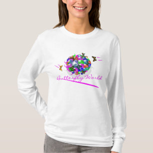 T-shirt LOGO d'IMAGES du MONDE HOODY W/BAYSIDE de PAPILLON